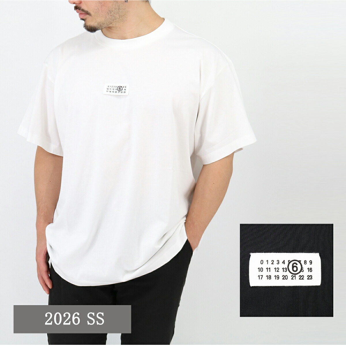■MM6 Maison Margiela エムエムシックス メゾンマルジェラ ロゴTシャツ SH0GC0032 M20170 メンズ ユニセックス 半袖 カットソー ナンバリングロゴT SS TEE クルーネック ブランド