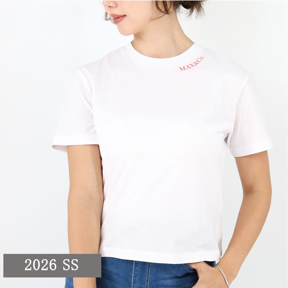 ■MAX MARA MAX&CO. KIDS マックスマーラ マックス＆コー キッズ MX0334 MX057【大人もOK】半袖Tシャツ カットソー クルーネック レディース 子供 ロゴTEE ブランド