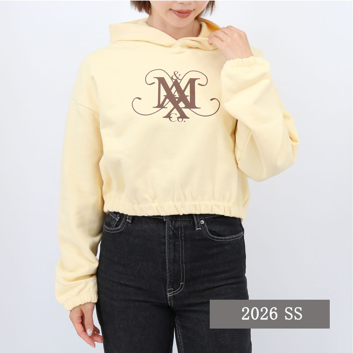 ■MAX MARA MAX&CO. KIDS マックスマーラ マックス＆コー キッズ MX0301 MX056 【大人もOK】パーカー フーディー フード レディース ショート丈 子供 ガールズ プルオーバー 長袖 スウェット ロゴ ブランド