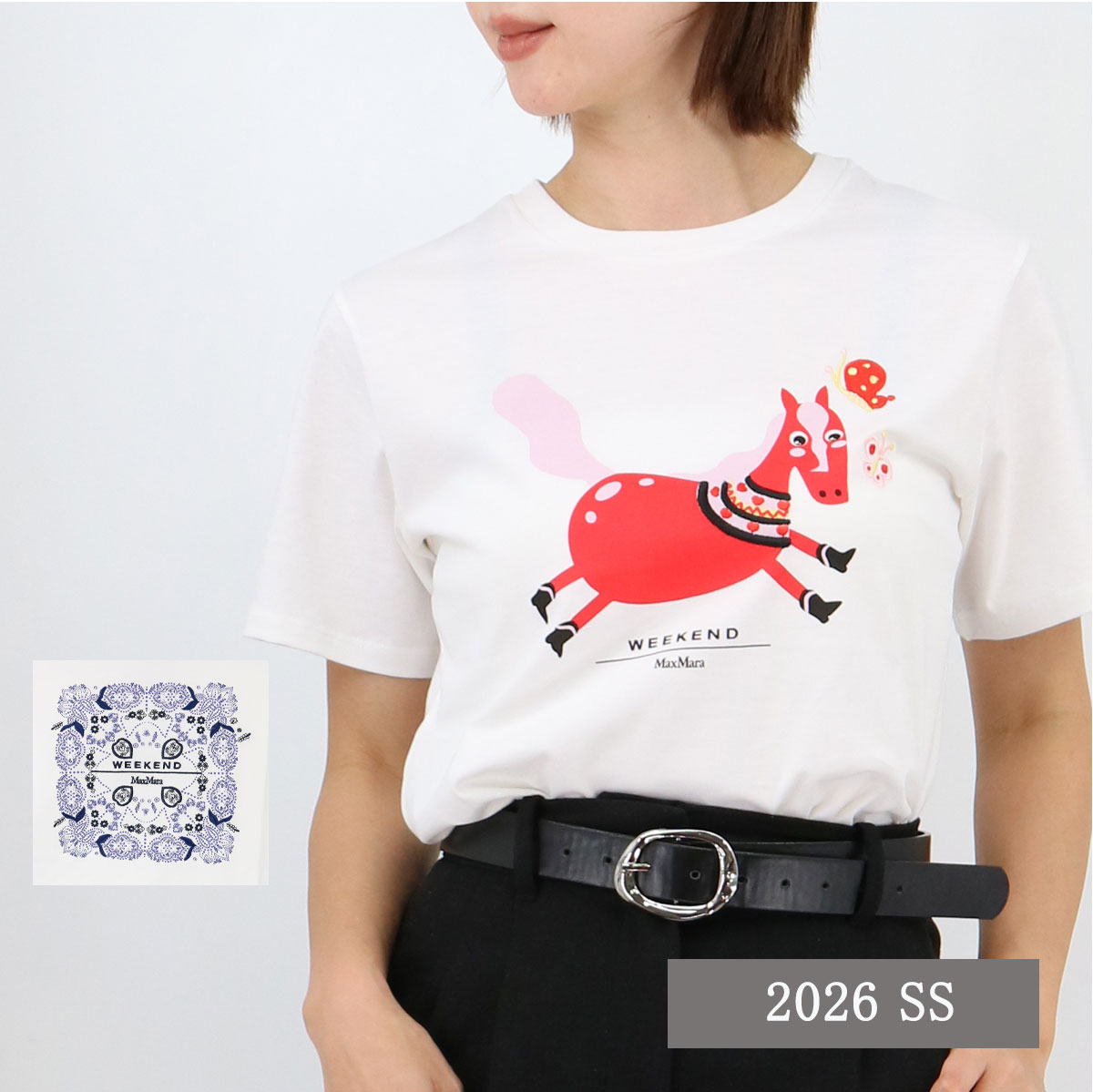 ■Weekend Max Mara ウィークエンドマックスマーラ Tシャツ WEST ウエスト 刺繍 SS TEE 半袖 クルーネック レディース