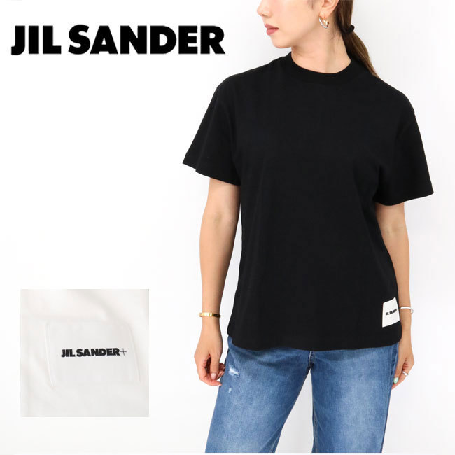 JIL SANDER+ ジルサンダー レディースブラックTシャツ 単品販売 S JIL SANDER ジルサンダー レディース Tシャツ（3枚セット