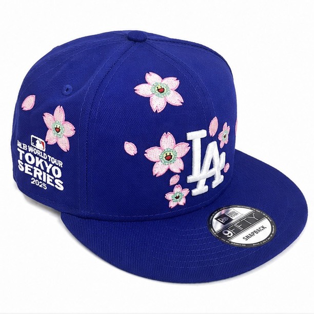 【中古】【新古品】NEW ERA Takashi Murakami MLB WORLD TOUR TOKYO SERIES 9Fifty Dodgers Snapback Hat Blue Size Free ニューエラ 村上隆 MLBワールドツアー東京シリーズ 9フィフティドジャース スナップバック キャップ ブルー フリーサイズ 野球 帽子 メジャーリーグ｜laughtale