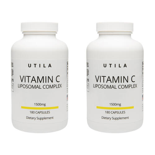 Utila リポゾーム化 2個セット ビタミンc Liposomal 180カプセル Vitamin ドライパウダー リポソーム ビタミンc 1500mg ビタミンc リポソーム 180カプセル C Complex Laurette Utila リポゾーム化 2個セット ビタミンc Liposomal 180カプセル Vitamin ドライパウダー リポソーム ビタミンc 1500mg ビタミンc リポソーム 180カプセル C Complex Laurette