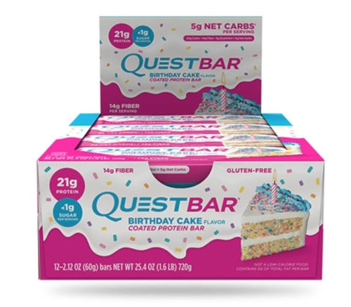 楽天市場 クエスト プロテインバー 12本 バースディケーキ味 Quest Protein Bar Birthday Cake Laurette