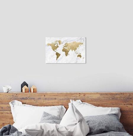 楽天市場 Oliver Gal オリバーガル 38x25cm Mapamundi Marble 10 X 世界地図 キャンバスアート インテリア 絵画 Laurette
