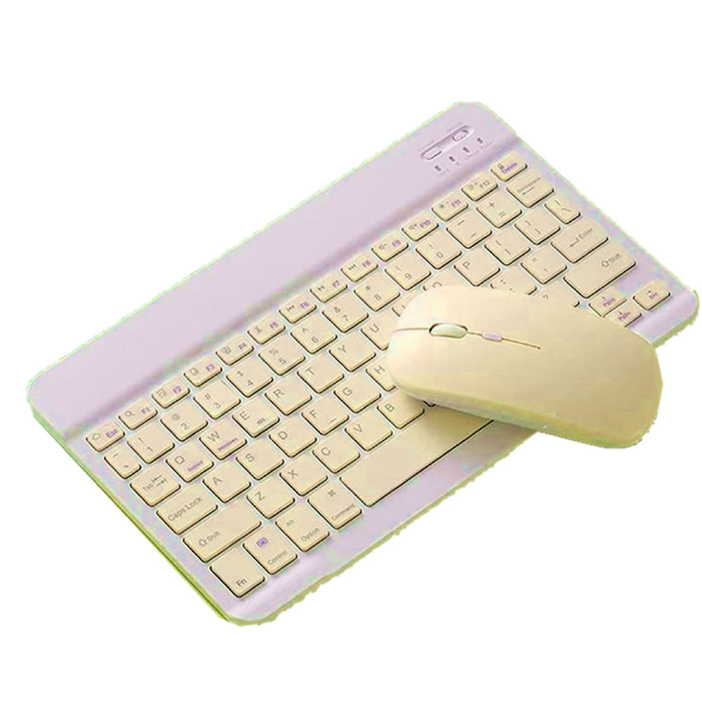 楽天市場 無線キーボード マウス イエロー Bluetooth かわいい 薄型 静音設計 軽量ワイヤレスキーボード 英語us配列ワイヤレス 無線 薄型 キーボード Kibomas Ye Lavett