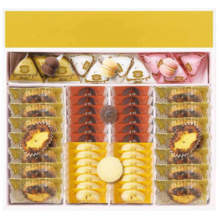 シーキューブ ハッピースウィートアソートLL CAS (HS) -50RNC 菓子 花柄パターン ラインナップ ワンポイント プチギフト パッケージ 定番商品 コーヒー アソート ハッピー チーズ カカオ 送料無料