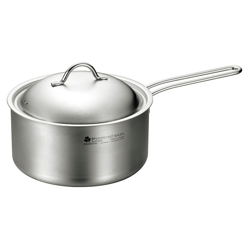 【 人気 お中元 送料無料 】 燕熟の技 片手鍋 18cm 日本製 熱伝導性 保温性 3層構造 アウトドア|LAVETT