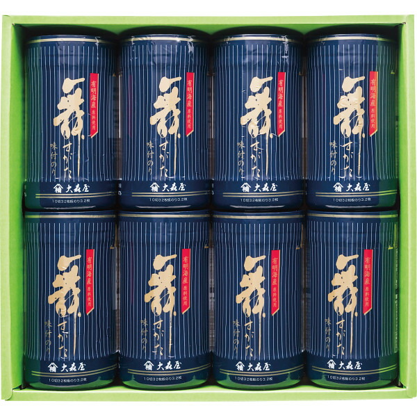 【 送料無料 最新 春ギフト 】 大森屋 舞すがた 味付のり 卓上 詰め合わせ 有明海産 味付のり 卓上容器 風味 口溶け 良質 海苔 32枚×8 ご飯のお供 ギフト 贈り物 保存便利 手軽に食べられる 人気 高級