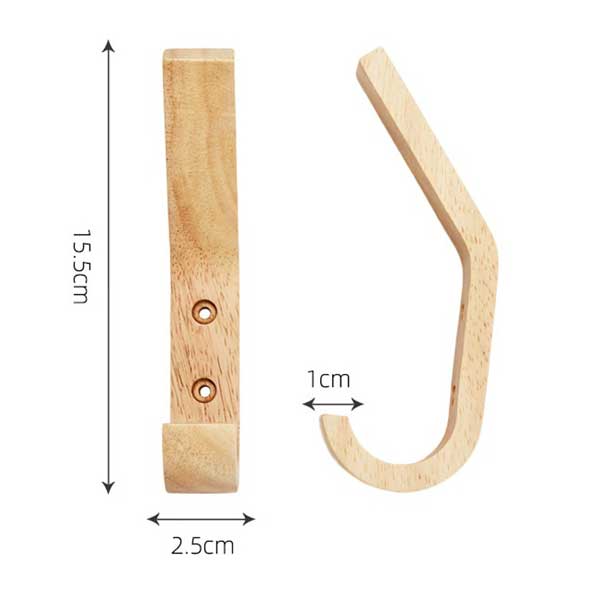 4個セット 壁掛けフック 北欧 壁整理フック コート掛け ウォールナット 木製
