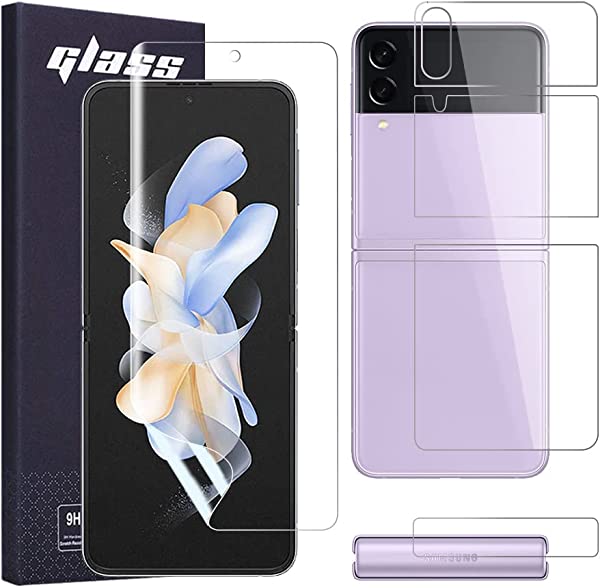 Galaxy Z Flip4 フィルム [2枚セット]au SCG17 日本製素材旭硝子製 自動修復 キズ防止 指紋認証 超高敏感度 柔らかい ケースに干渉せず 超薄型 気泡なし 撥油性 TPU 高透過率 docomo SC-54C Galaxy Z Flip4液晶保護 フィルム 送料無料