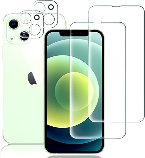 【４枚入り】 iPhone 13 6.1 ガラスフィルム 2枚 + 2枚 iphone 13 カメラ 強化ガラス iPhone 13 6.1 ガラスフィルム 液晶保護フィルム 全面保護 耐衝撃 高透過率 気泡ゼロ 指紋防止 送料無料