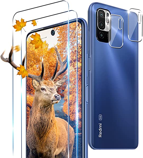 【2+2枚セット】 Xiaomi Redmi Note 10 JE Redmi Note 10T ガラスフィルム 2枚 Note 10 JE Note 10T XIG02 フィルム + 2枚 カメラ保護フィルムセッ 【9H強度】 Redmi Note 10T Redmi Note 10 JE強化ガラス 全面保護フィルム ケース 高透過率 3D Touch 厚さ0.2...