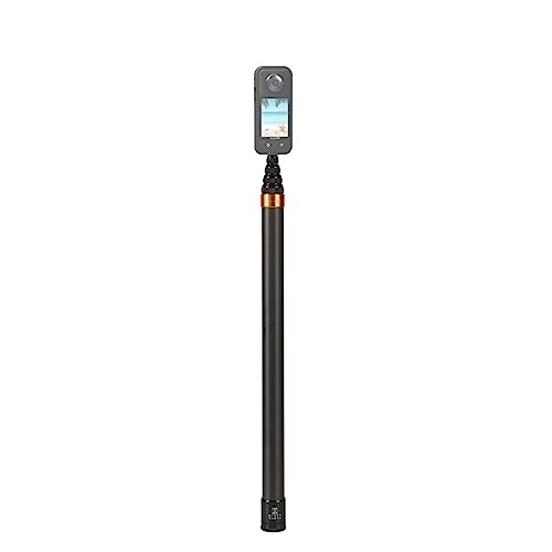 自撮り棒 超長い 見えない自撮り棒 3m長さ調節可能 Insta360 x5 / X4 / X3 / ONE X2 / Insta360 ONE X / ONE / EVO / ONE Rカメラ に1 / 4インチネジ パノラマカメラ アクションカメラ交換用