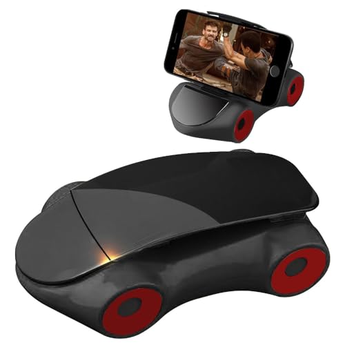 スマホホルダー 車載スタンド スマホスタンド スマホマウント クール スポーツカー マウント 多機能 360度回転 携帯電話スタンド 携帯電話ホルダー 車内 車用 取り付けが簡単 上下のスロット構造 安定 滑り止め (ブラック)