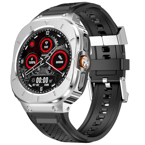 Galaxy Watch 7 Ultra 47粍 ダンス楽隊 保護すること容れもの ステンレス鋼 容れもの 取りまかなう付き添い人 ケイ素樹脂 同盟罷工一回り 取り替えっこ 成人男性用 (しろがね色)