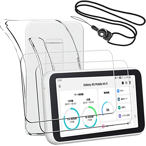 Galaxy 5G Mobile Wi-Fi SCR01 ガラスフイルム Galaxy 5G Mobile Wi-Fi SCR01 ケース クリア 5G Mobile Wi-Fi SCR01 保護カバー 耐衝撃 SCR01 フイルム 指紋防止 気泡防止