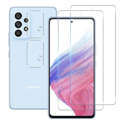 Galaxy A53 5G SC-53C SCG15 ガラスフィルム Galaxy A53 5G フィルム (2枚) + レンズフィルム (2枚) ギャラクシーA53 強化ガラス レンズ保護 ラウンドエッジ加工 2.5D 薄型 0.26mm HD 表面硬9H 耐衝撃 飛散防止 耐久性 撥油性 疎水性 指紋防止 高感度 貼り付 ... 103,045円