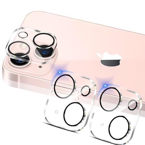 iPhone13 / iPhone13 mini カメラフィルム [3枚セット] 黒縁取り 露出オーバー防止 アイフォン13 / アイフォン13ミニ レンズフィルム 強化ガラス カメラ保護 3Dラウンドエッジ加工 自動吸着 硬度9H 耐衝撃 飛散防止 厚さ0.26mm 気泡ゼロ 指紋防止 撥油性 高透...