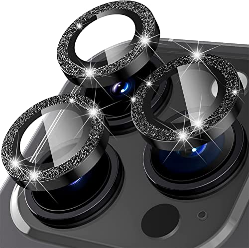 iPhone16 pro / iPhone16 pro max カメラフィルム iPhone16 / iPhone16 plus カメラフィルム レンズ保護カバー 薄型 強化ガラス 耐衝撃 独立型 黒縁取り 露出オーバー防止 アルミ合金 アイフォン 16プロ マックス カメラカバー ライト せん輝 - ブラック [6枚...