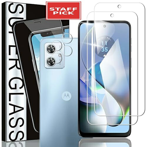MOTO G64 5G ガラスフィルム 2枚 + MOTO G64 5G カメラフィルム 2枚 MOTO G64 5G / Moto G64y 5G フィルム モトローラ G64 / モトローラ G64y 保護フィルム 強化ガラス 衝撃吸収 指紋防止 硬度9H 飛散防止 撥水撥油 干渉しない 貼り付け簡単