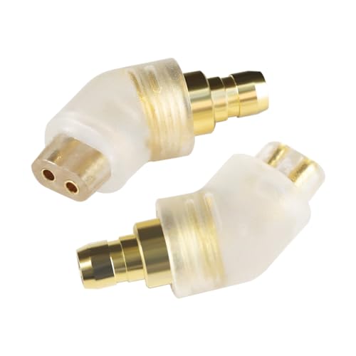 IE PRO QDC 変換 変換コネクタ イヤホンジャック 変換 IE PRO (オス) - QDC (メス) ゼンハイザー用 IE 100 / 400 / 500 PROに適合 音質劣化なし簡潔 精緻 線材テスト作業用 ミニタイプ 2個セット ホワイト
