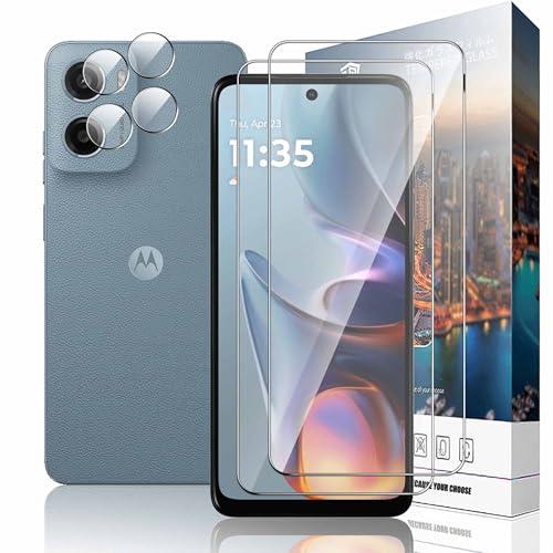 Motorola Moto G05 ガラスフィルム + カメラフィルム Moto G05 保護フィルム 硬度9H 気泡ゼロ 高透過率 飛散防止 耐衝撃 指紋防止