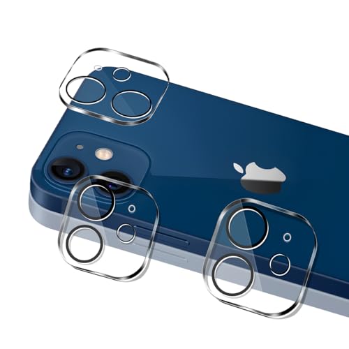 iPhone 12 カメラフィルム iPhone12 カメラ保護フィルム さらさら iPhone 12 強化ガラス レンズフィルム iPhone12 レンズ 保護カバー ガラス カメラカバー 全面保護 高硬度9H 指紋防止 気泡防止 飛散防止 自動吸着 高透過率 貼り付け簡単 [3枚セット]