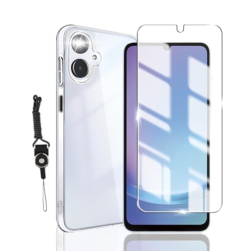 Galaxy A25 5G SC-53F SCG33 ガラスフィルム + Galaxy A25 5G ケース クリア ギャラクシーa25 5G フィルム 硬度9H 強化ガラス 液晶保護フィルム SC-53F SCG33 クリア 透明 カバー TPU 耐衝撃 カメラ保護 軽量 Galaxy A25
