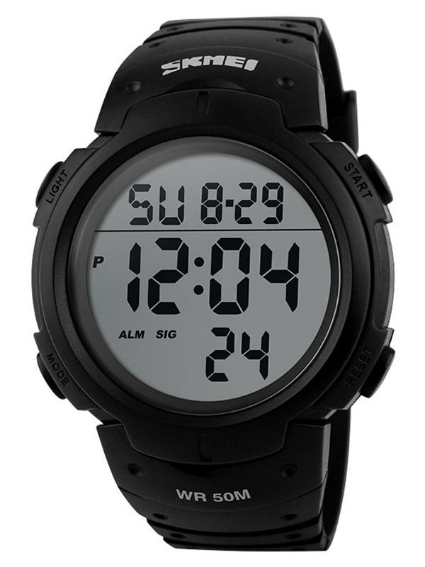 【楽天市場】SKMEI 腕時計 メンズ 大きい文字盤 5気圧防水 デジタル表示 LEDライト プラスチックベルト ブラック：LAVETT