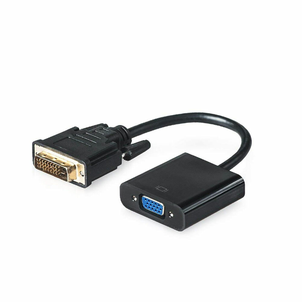 DVI-D 24+1 to VGA d-sub 変換アダプタ オス-メス dvi vga 変換ケーブル HDTV プラズマ DVD プロジェクタ  16cm DTOVADA｜LAVETT