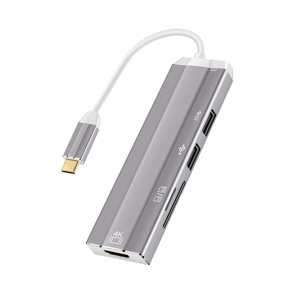 楽天市場 Usb C ハブ Usb Type C 変換 アダプタ Hdmi 高速データ 転送 アルミニウム合金製 高解像度 4k Usb3 0 Usb2 0 Sd Microsd Dock6in1 Lavett