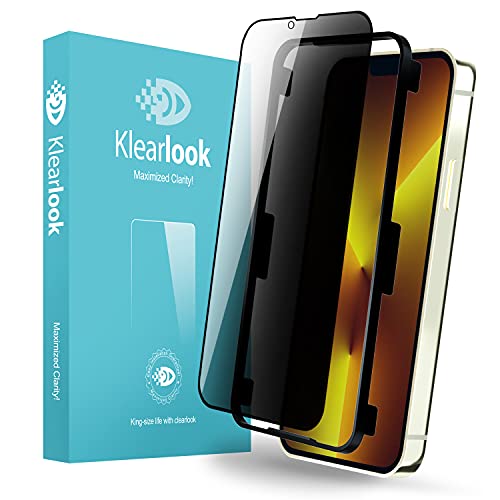Klearlook Phone 13 / 13 pro ガラスフィルム 覗き見防止 プライバシー防止系列 Phone13 6.1インチ 全面保護ガラス Phone13pro 強化ガラス 覗き見防止タイプの中透過率が高い ケースに干渉せず 付け易い道具付き 硬度9H フルカバー 送料無料