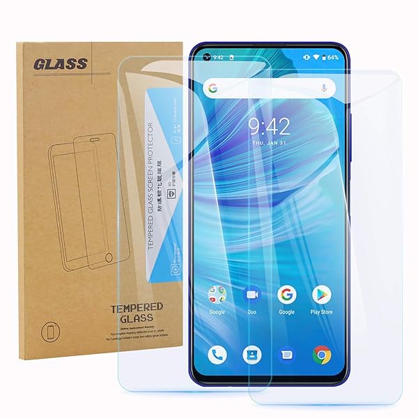 UMIDIGI F2 保護フィルム スクリーンプロテクター 0.26mm 9H強化ガラススクリーンプロテクター 3D Touch対応 / 飛散防止 / 指紋防止 / プレミアムHD透明強化ガラススクリーンプロテクター (UMIDIGI F2 6.53'' 2パック) 送料無料