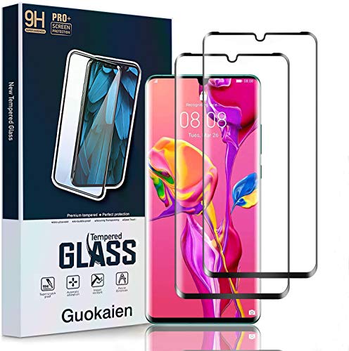 HUAWEI P30 PRO ガラスフィルム docomo HW-02L 保護フィルム フルカバー 3D曲面(黒縁) / 高透過率 / 気泡なし硬度9H 厚さ0.26 飛散防止 高感度 衝撃吸収 指紋防止 ラウンドエッジ加工 2枚セット 送料無料