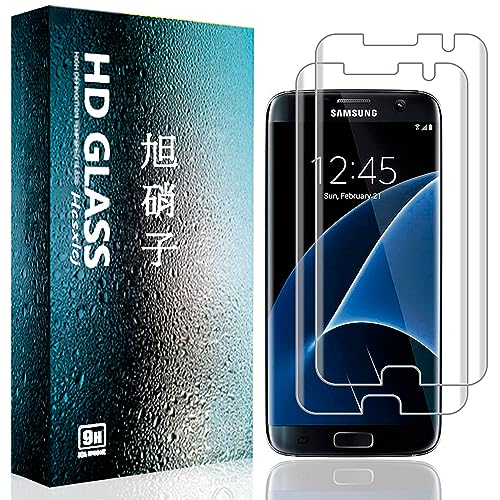 【2枚セット】 Galaxy S7 Edge SCV33 / SC-02H ガラスフィルム Galaxy S7 Edge フィルム 強化ガラス 保護フィルム 硬度9H 気泡ゼロ 飛散防止 高感度 高透過率 衝撃吸収 指紋防止 貼り付け簡単 液晶ガラス フィルム（S7 E）