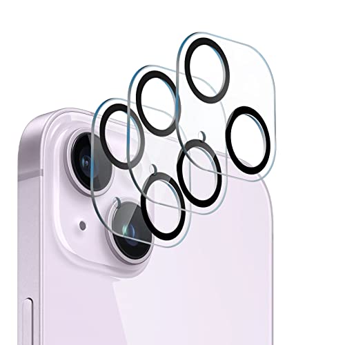 【3枚セット】 iPhone14 / iPhone14 Plus カメラフィルム カメラ レンズ 保護カバー 硬度9H 全体保護 液晶強化ガラス レンズ 露出オーバー防止 飛散防止 黒縁取り 防塵