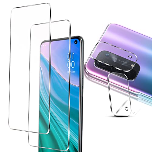 【4枚セット】 oppo a54 5g フィルム (2枚) + カメラフィルム (2枚) 硬度9h 飛散防止 oppo a54 5g ガラスフィルム 指紋防止 高透過率 貼り付け簡単 気泡ゼロ a54 5g ガラスフィルム + レンズフィルム