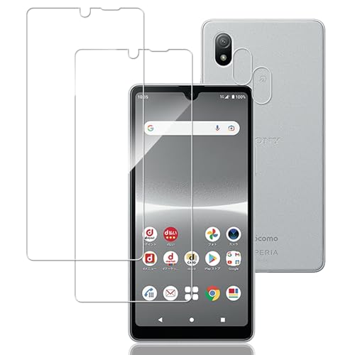 Xperia Ace 3 SOG08 SO-53C フィルム (2枚) ガラスフィルム + (2枚)カメラフィルム 全面 保護フィルム 強化ガラス フィルム カメラ保護 レンズカバー 対応 送料無料