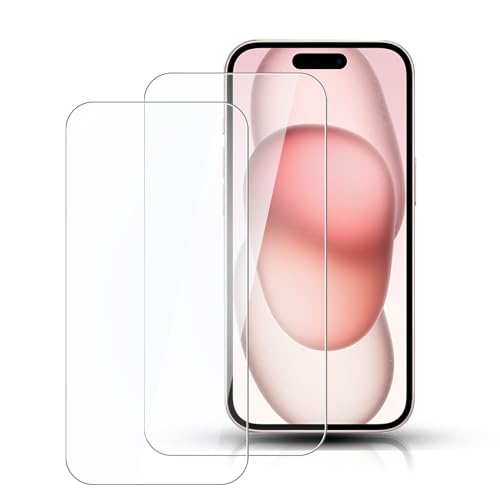 【2枚セット】 iPhone 15 Plus / iPhone 15 Pro Max ガラスフィルム ケースに干渉しない 硬度9H 耐衝撃 高透過率 指紋防止 貼り付け簡単 自動吸着 気泡ゼロ アイフォン15プラス / アイフォン15プロマックス 保護フィルム