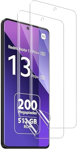 Xiaomi Redmi Note 13 Pro+ 5G フィルム Redmi Note 13 Pro Plus 全面保護フィルム 非ガラス 高透過率 耐衝撃 防指紋 超薄 TPU保護フィルム 気泡ゼロ全面保護 [2枚入り] 送料無料