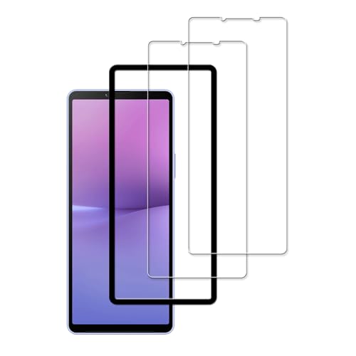 Xperia 10 V 第5世代 2023 SO-52D SOG11 フィルム (2枚) ガラスフィルム + ガイド枠付き 全面 保護フィルム 強化ガラス フィルム 送料無料