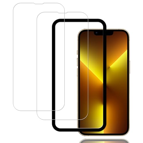 iPhone13 Pro Max ガラスフィルム フィルム (2枚) ガラスフィルム + ガイド枠付き 全面 保護フィルム 強化ガラス フィルム 送料無料