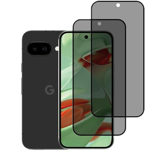 【2枚セット 】 Pixel 9a ガラスフィルム グーグル ピクセル 9a 覗き見防止強化ガラス保護フィルム プライバシー保護 顔認証対応 9H硬度 気泡ゼロ 撥油性 貼付け簡単 全面保護 強化ガラスフィルム