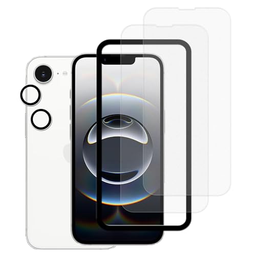 iPhone 16E ガラスフィルム アンチグレア ペーパーライク ガラスフィルム サラサラ 強化ガラス 反射防止 指紋防止 指滑り ゲーム用 保護フィルム [2+2枚セット] ガイド枠付き 送料無料