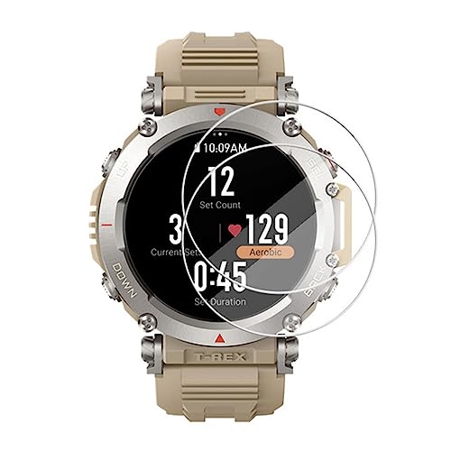 Amazfit T-Rex Ultra ガラスフィルム Amazfit T-Rex Ultra 液晶保護強化ガラスフィルム 高硬度9H 高透過率 耐衝撃 防塵 飛散防止 指紋防止 画面鮮やか高精細 貼り付け簡単 2枚セット 送料無料
