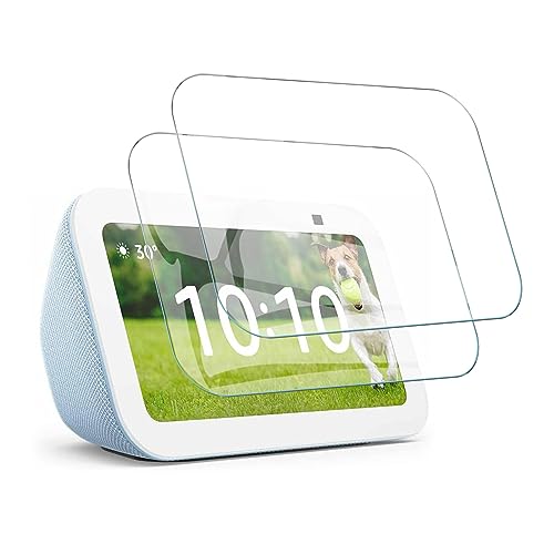 Echo Show 5 第3世代 ガラスフィルム エコーショー5 2023年発売モデル 液晶保護強化ガラスフィルム 高硬度9H 高透過率 耐衝撃 防塵 飛散防止 指紋防止 画面鮮やか高精細 貼り付け簡単 2枚セット 送料無料