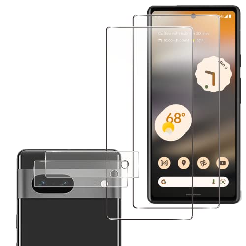 Google Pixel 7 ガラスフィルム + カメラフィルム Pixel7 ガラスフィルム 2枚 硬度9H 強化ガラス ピクセル7 カメラフィルム 2枚 液晶画面 Pixel7 5G 保護フィルム 衝撃吸収 飛散防止 高透過率 指紋防止 撥水撥油 極薄 気泡ゼロ 送料無料