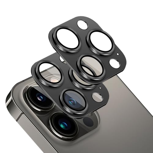 iPhone 14 Pro/iPhone 14 Pro Max カメラフィルム 2枚 対応 アイフォン14プロ / アイフォン14プロマックス カメラ レンズ 保護カバー アルミ合金製＋AR高透過率 強化ガラス カメラ保護フィルム 対応 iPhone14pro / iPhone14promax レンズフィルム キズ防止 耐...