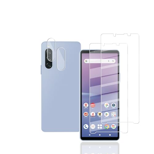 Xperia10 V SO-52D SOG11 A302SO XQ-DC44 ガラスフィルム 硬度9H 飛散防止 フィルム 液晶保護フィルム 2枚 レンズフィルム+ 2枚ガラスフィルム 強化ガラス レンズ保護フィルム ケース 防止 高透過率 超薄型 指紋認証対応 自動吸着 貼り付け 送料無料 103,045円